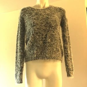 H&M fuzzy gray sweater size s